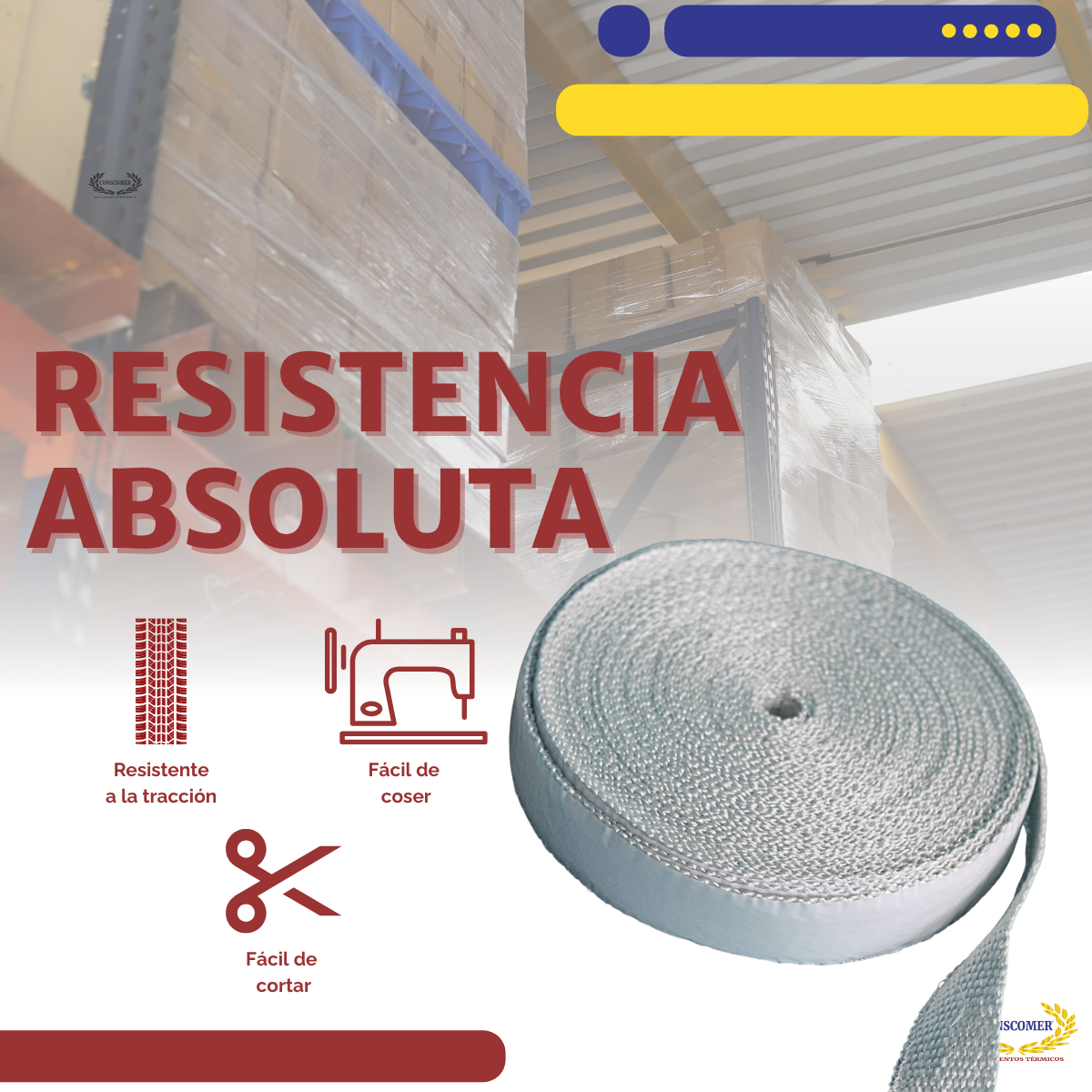 Cinta Térmica 2 Pulg. x 30 metros Con Adhesivo Conscomer