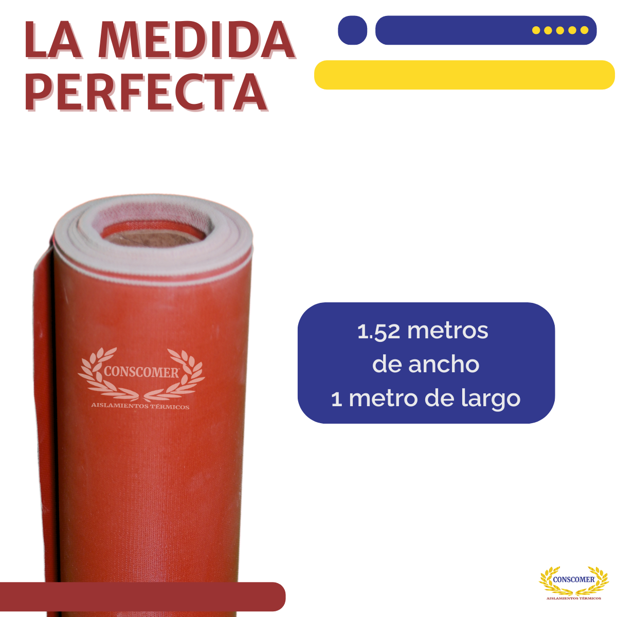 TELA DE FIBRA DE VIDRIO SILICONADA ROJA 1 METRO MATERIALES PARA REUSABLE