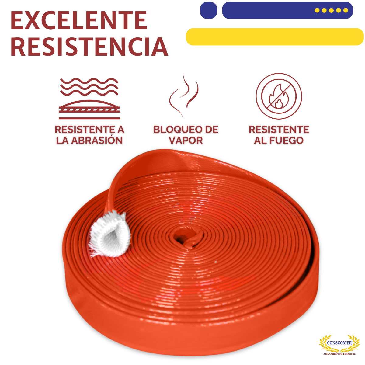 Cubre Manguera de 1 1/2  rollo de 20 mts conscomer
