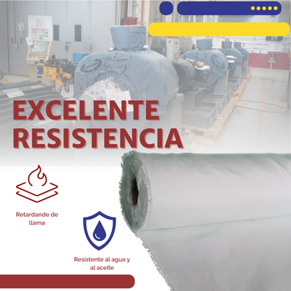 Tela de fibra de vidrio natural 1.52mts X 45 mts color blanco conscomer