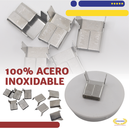Sellos de ala de acero inoxidable 304 de 3/4 cal. 22 conscomer