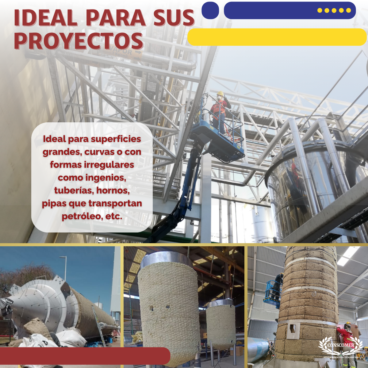 Colcha de 1"lana de roca pespunteada Conscomer