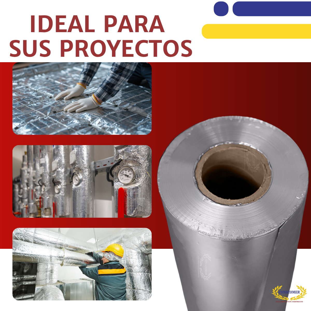 ALUMINIO FOIL 1050-0 DE 0.0004"X 61 CMTS DE ANCHO Conscomer