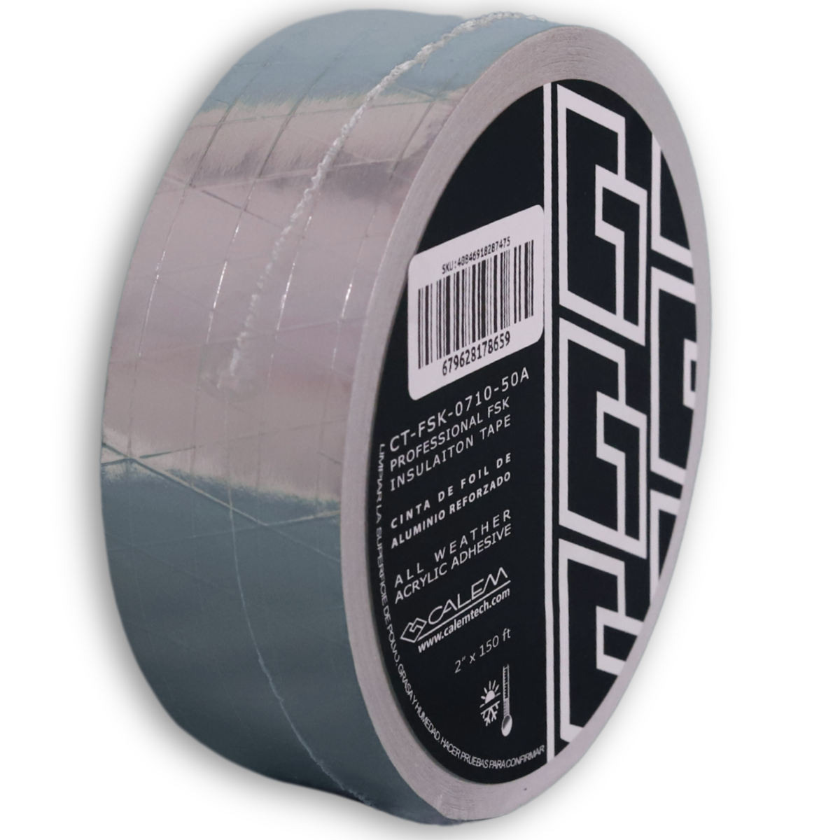 Cinta de Aluminio Reforzada Adhesivo Aislante Ducto 45 m Conscomer