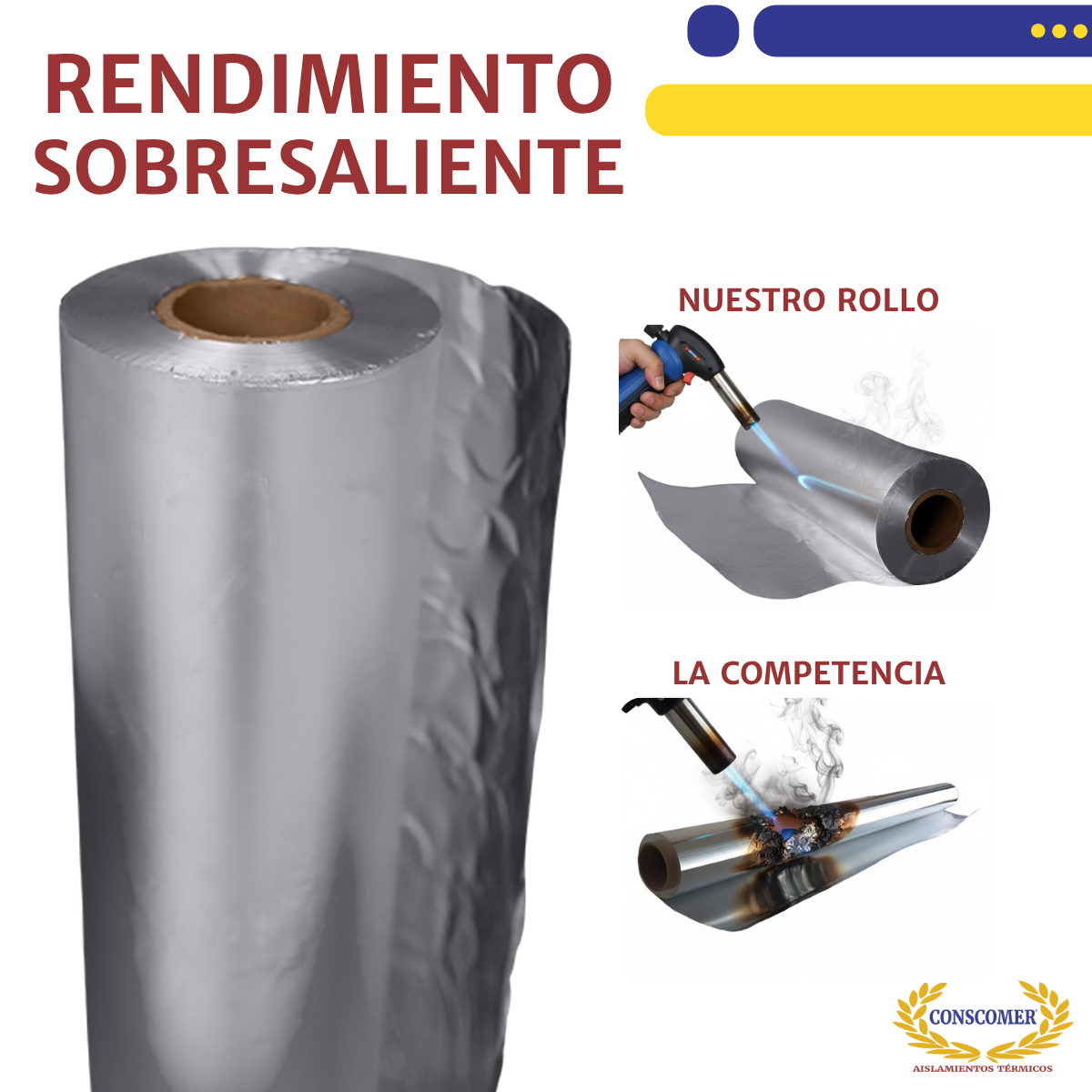 ALUMINIO FOIL 1050-0 DE 0.0004"X 61 CMTS DE ANCHO Conscomer