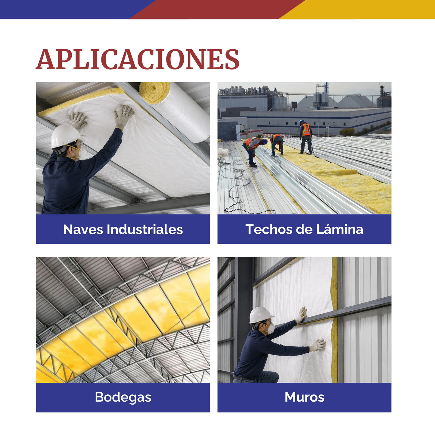 Aislante Térmico Fibra de Vidrio 2 Pulgadas Aluminio ASJ MBI R7 15.2 m conscomer