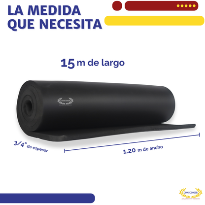 Elastomero de 3/4  Marca K-FLEX x 1.20 x 15 M. conscomer