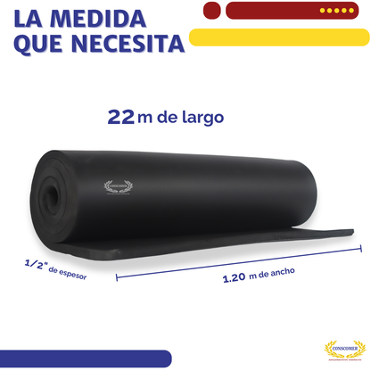 Elastomero de 1/2 Marca  K-FLEX   x 1.20 x 22 M. conscomer