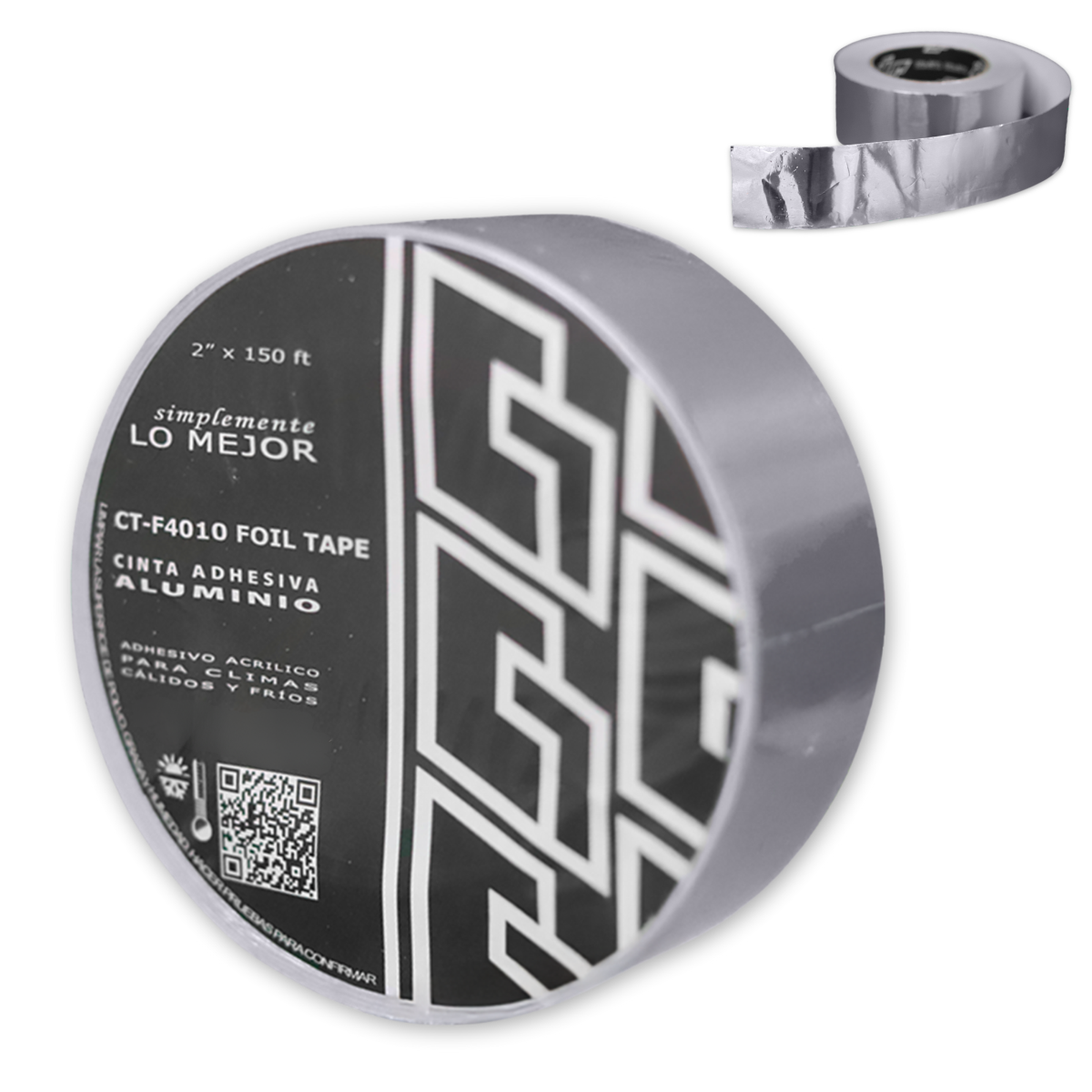 Cinta aluminio lisa 2 pulgadas x 45 metros conscomer