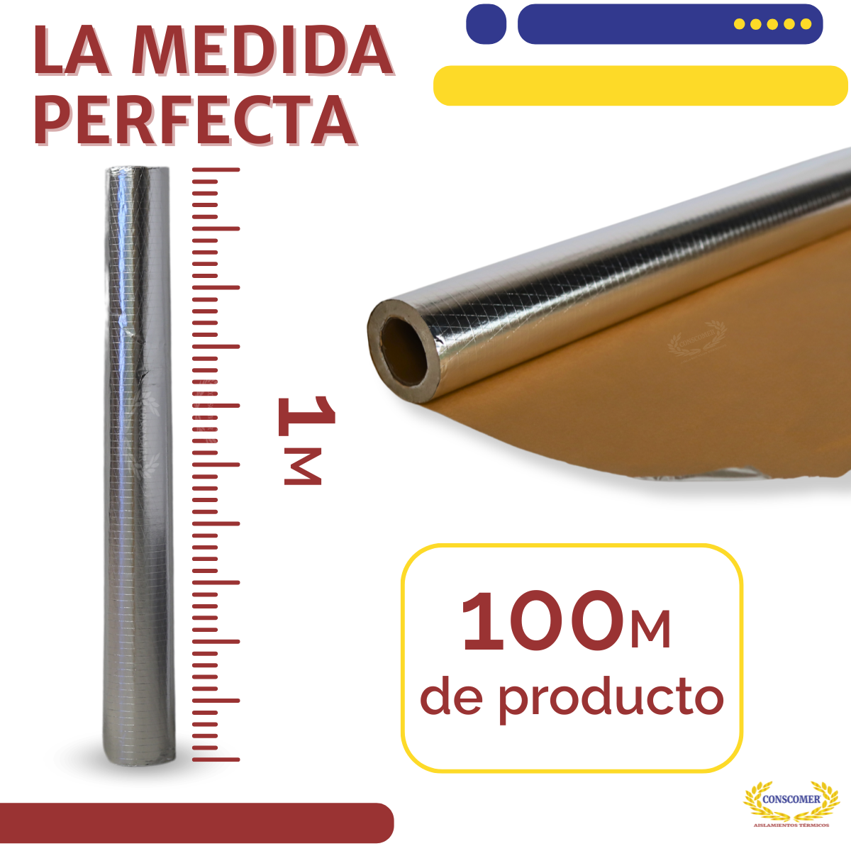 Papel de Aluminio Kraft (FSK) Conscomer