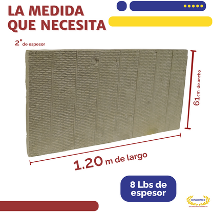 Placa de Lana Mineral 2 en 8lbs de densidad (6 pz x paquete) conscomer