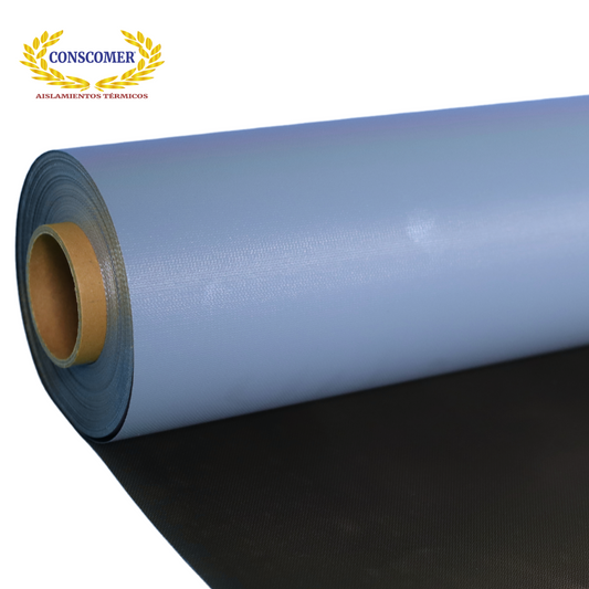 Tela de fibra de vidrio con teflón por una cara para alta temperatura 1.52 x 45 m