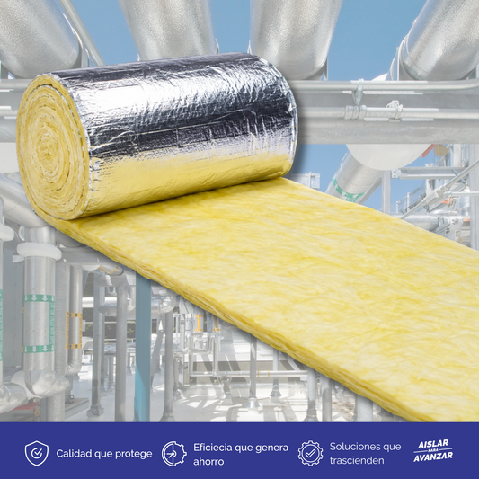 Aislante Térmico Fibra de Vidrio 1 Pulgada Aluminio RF-3100 15.2 m conscomer