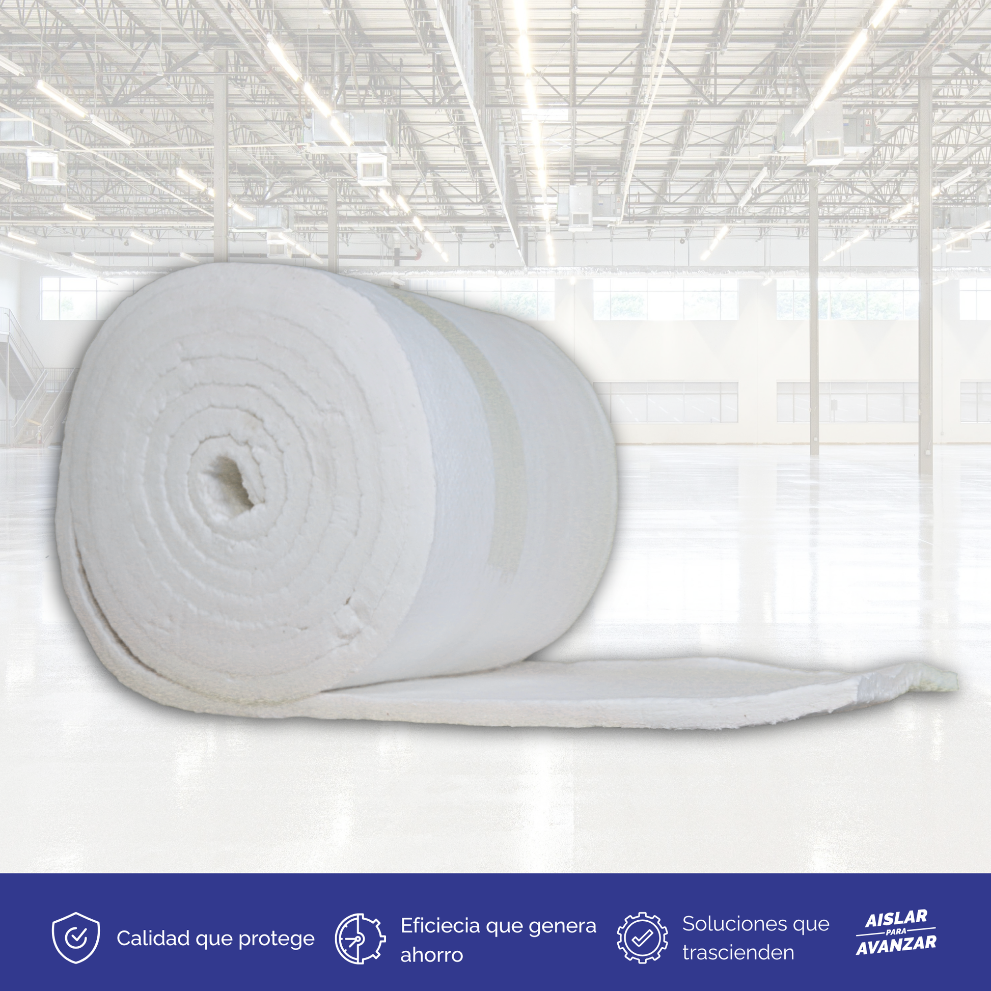 Fibra cerámica 1 pulgada | 0.6mts x 7.20mts 6lbs | 1260°C conscomer