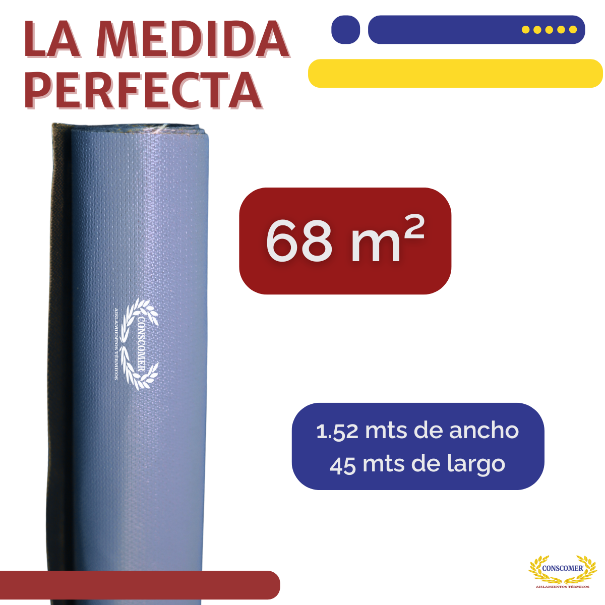 Tela de Teflón Azul  68 m²  para Aislamiento de Alta Temperatura conscomer
