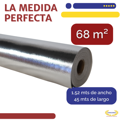 Tela de fibra de vidrio con aluminio para barreras de calor